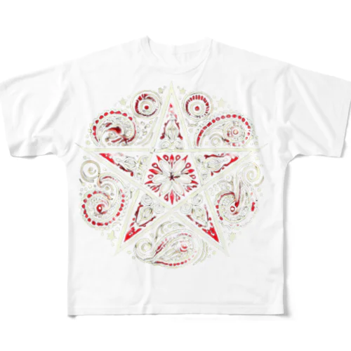 ペイズリースター　グラフィック All-Over Print T-Shirt