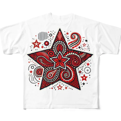 スターペイズリー　グラフィック All-Over Print T-Shirt