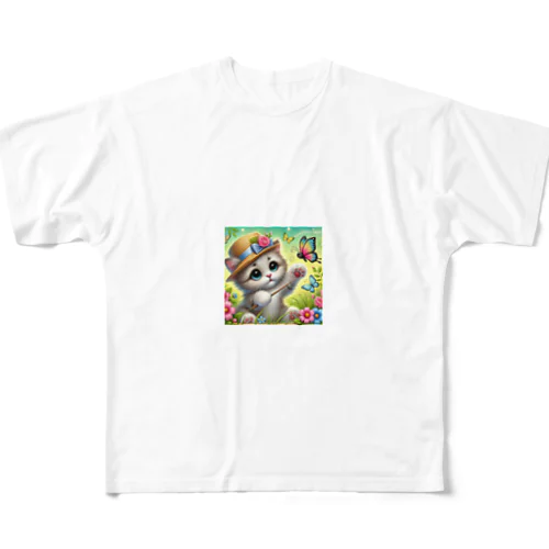 猫の可愛らしさとユーモアが満載🐱✨ All-Over Print T-Shirt