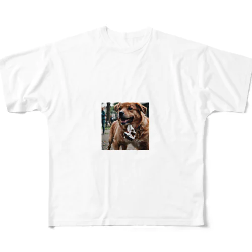 かっこいい犬 cool dog All-Over Print T-Shirt