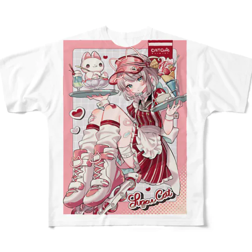 ねこねこ All-Over Print T-Shirt