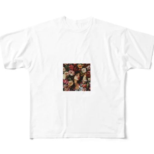 バラに囲まれた少女　美佐子 3320 All-Over Print T-Shirt