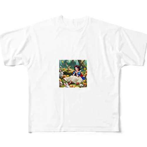 森の白雪姫 All-Over Print T-Shirt