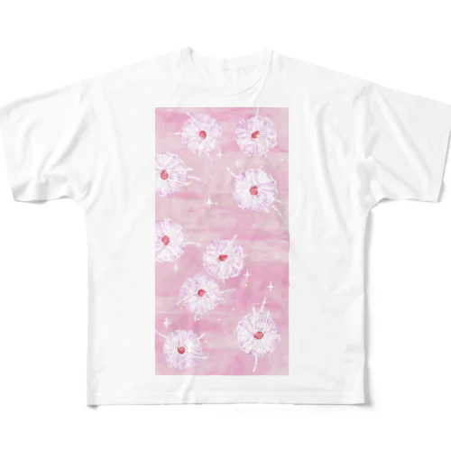 バレリーナ　ピンク色 All-Over Print T-Shirt