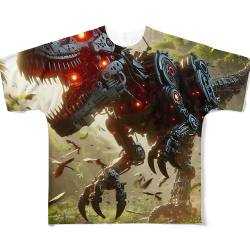機械の恐竜のグッズです All-Over Print T-Shirt