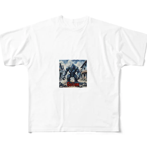 モンスターシリーズ（リアル）：Golem All-Over Print T-Shirt