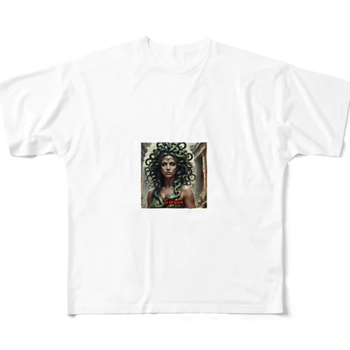 モンスターシリーズ（リアル）：Gorgon All-Over Print T-Shirt