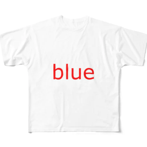 blue フルグラフィックTシャツ