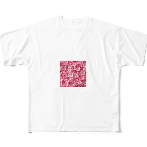 ピンクの花　桜　綺麗 フルグラフィックTシャツ