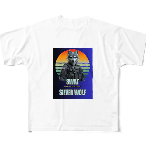 SWAT シルバーウルフ1 All-Over Print T-Shirt