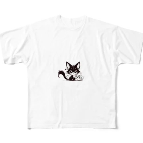 愛くるしい猫でだめですか？ フルグラフィックTシャツ