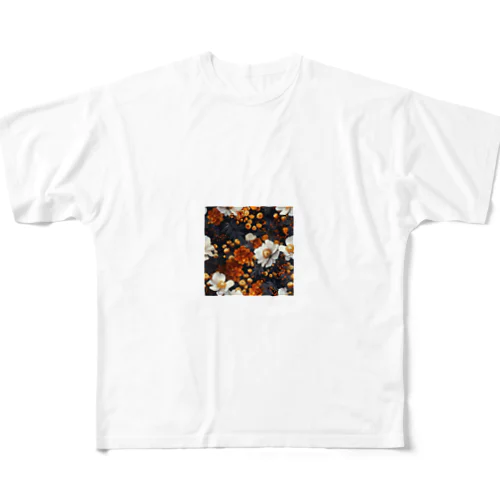 綺麗な白と黄色い花 All-Over Print T-Shirt