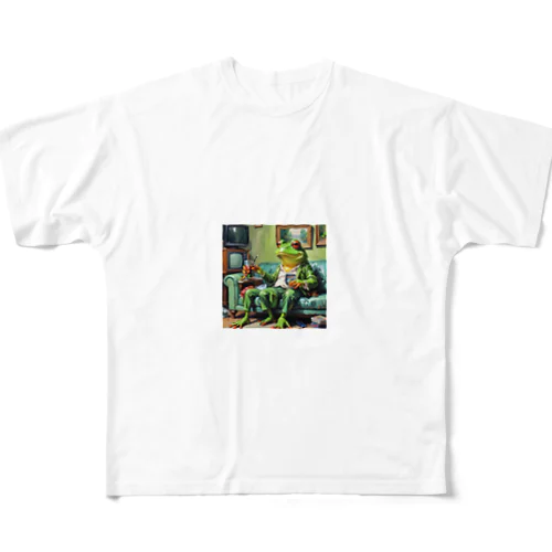 ジョークを言っているカエル All-Over Print T-Shirt