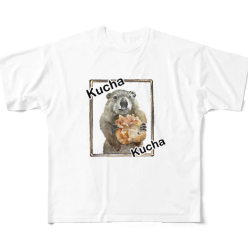 もぐもぐマーモット（ナチュラル） All-Over Print T-Shirt