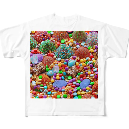 誘惑に負けるな(お菓子の山) All-Over Print T-Shirt