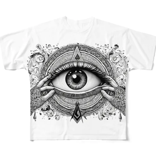 Sacred Geometry Eye All-Over Print T-Shirt