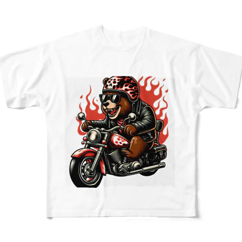 Kuma.Biker フルグラフィックTシャツ