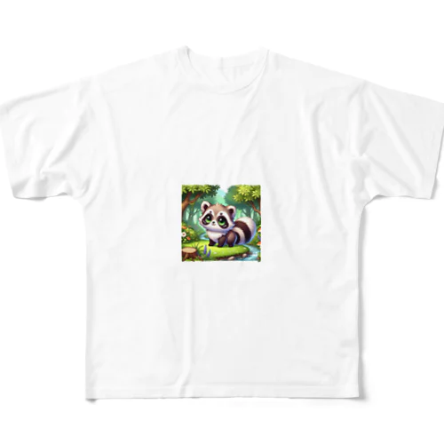 かわいい　たぬき All-Over Print T-Shirt