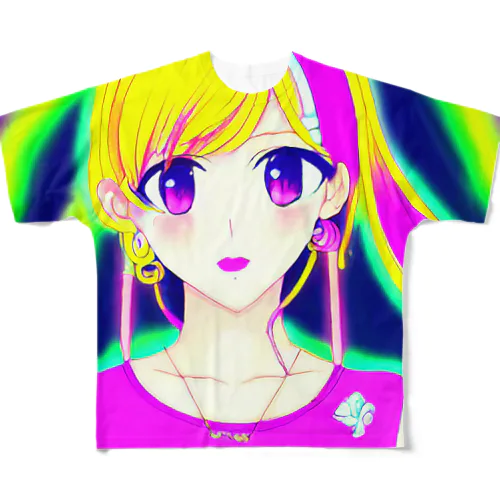 きゅぴきゅぴ★金髪アイドル All-Over Print T-Shirt