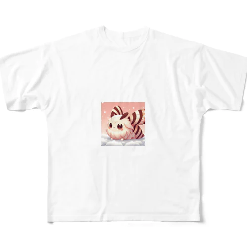 かわいいシマエナガのキャラクターグッズです フルグラフィックTシャツ