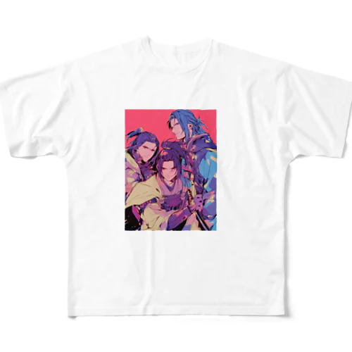 3人の戦国武将3019 フルグラフィックTシャツ