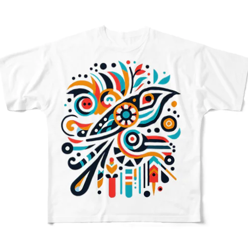 エスニックバード All-Over Print T-Shirt