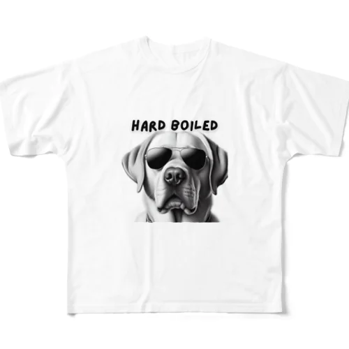 ハードボイルド犬ラブラドール フルグラフィックTシャツ