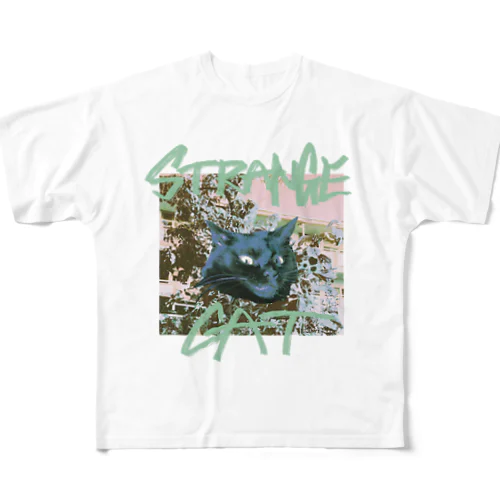 strange cat フルグラフィックTシャツ