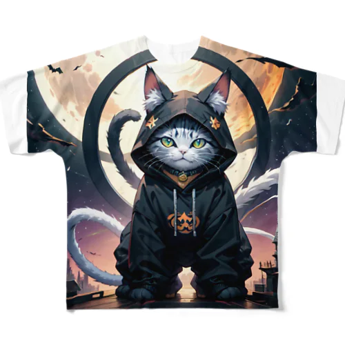 パーカー猫00001 フルグラフィックTシャツ