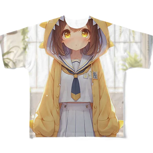 ドラ娘は植物画に行く フルグラフィックTシャツ