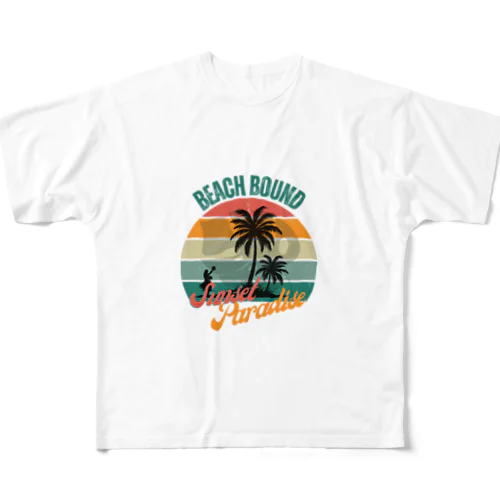 ハワイアンパームツリー フルグラフィックTシャツ