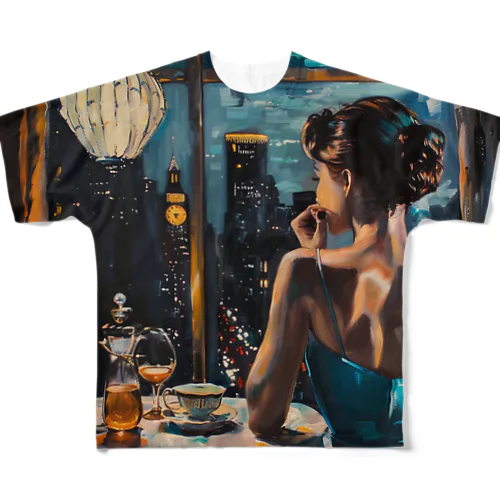 夕暮れ・寛ぎの時間　Tomoe bb 2712 All-Over Print T-Shirt