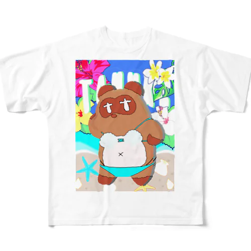 TANUKI せくしーTシャツ All-Over Print T-Shirt