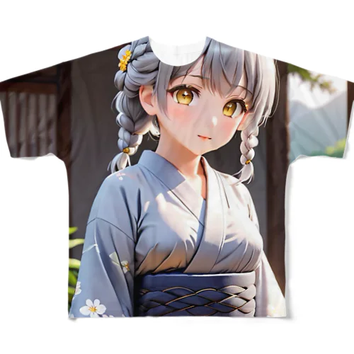 Aoi 浴衣の着付け フルグラフィックTシャツ