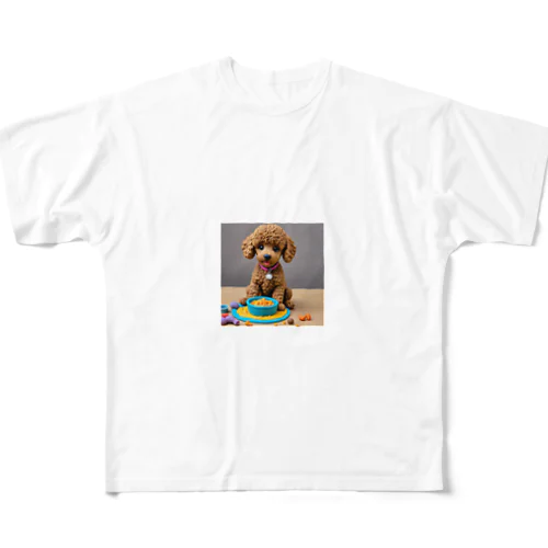 お座りトイプードル All-Over Print T-Shirt