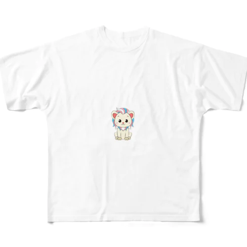 ３色たてがみらいおん フルグラフィックTシャツ