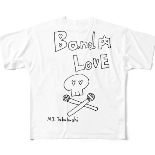 Band内Love フルグラフィックTシャツ