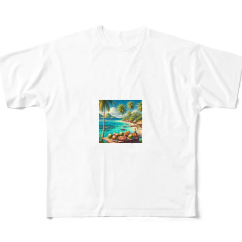 南太平洋ラヴ フルグラフィックTシャツ