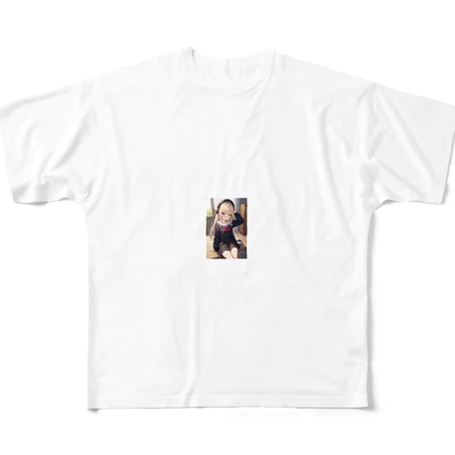 制服美少女イラスト⑤ フルグラフィックTシャツ