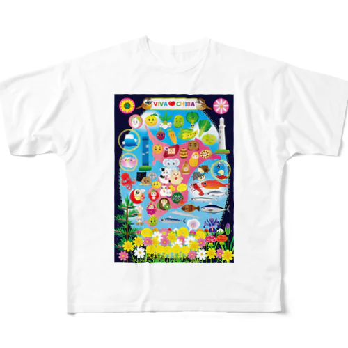 VIVA♡CHIBA All-Over Print T-Shirt