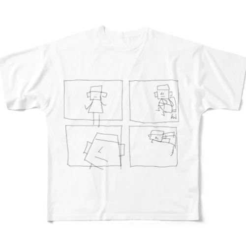 適当４コマ漫画 All-Over Print T-Shirt