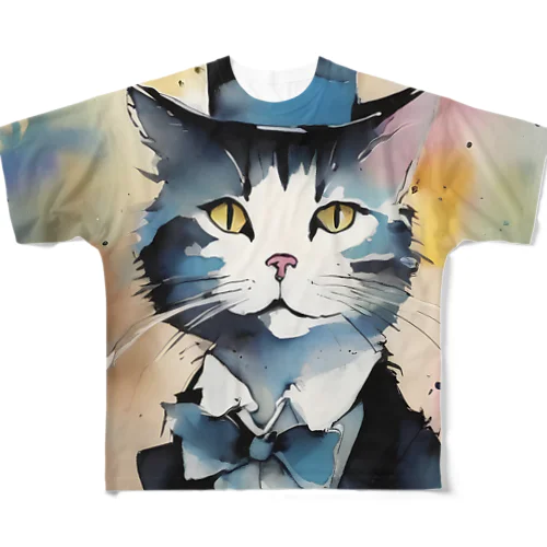 派手に行こう　猫ちゃん All-Over Print T-Shirt