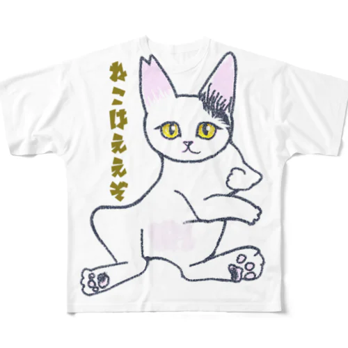 えらそうなまろちゃん フルグラフィックTシャツ