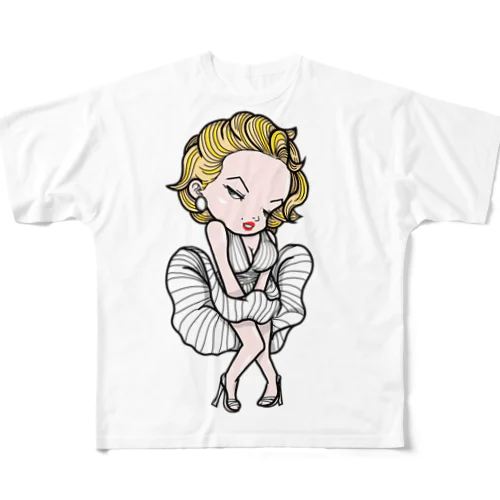 Blonde Beauty All-Over Print T-Shirt