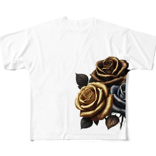 アンティーク　ローズ　Ｔシャツ All-Over Print T-Shirt
