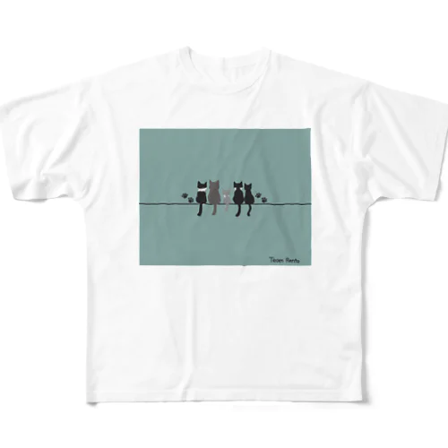 5にゃんTシャツ フルグラフィックTシャツ