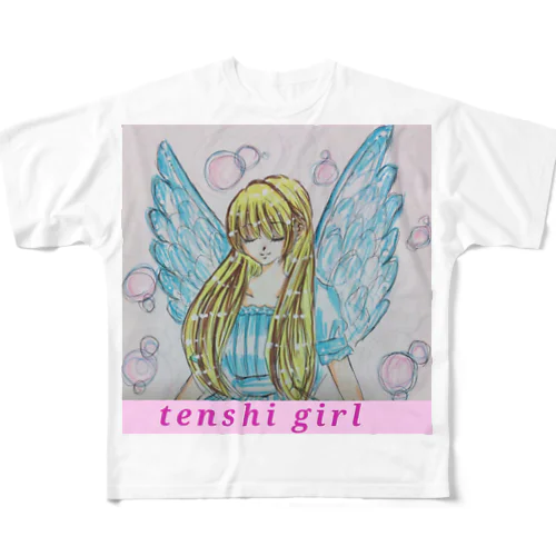 tenshi girl フルグラフィックTシャツ