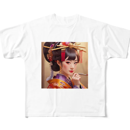 優美なおいらんの肖像 All-Over Print T-Shirt