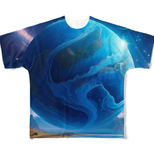 青き惑星のファンタジー All-Over Print T-Shirt