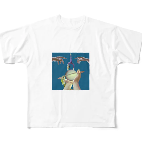 土星 フルグラフィックTシャツ